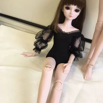 1/3 Модного черного игрушечного платья, одежда для куклы BJD 60 см, сиамская одежда для плавания Бесплатная доставка