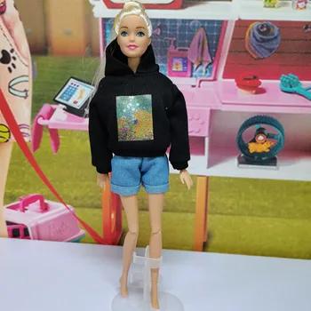 1 комплект 30 см кукла Кукольная одежда Одежда Игрушки Модная повседневная кукольная одежда Зеленая рубашка Юбка Костюм
