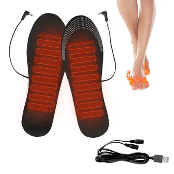 1 пара качественных стелек для обуви с USB-подогревом, зимние теплые стельки для ног, мужские и женские, Подошва для обуви с электрическим подогревом, нескользящие колодки для обуви