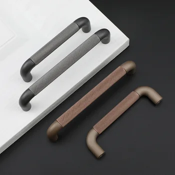 1 шт. коричневая ручка ящика Скандинавские кухонные ручки Дверные тяги Удлиненный шкаф для обуви