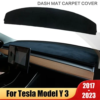 1 шт. Черный противоскользящий коврик для приборной панели автомобиля, изоляционный коврик для Tesla Model 3/Y 2017-2023