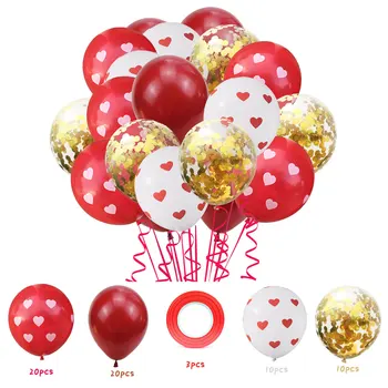 12-дюймовые красные воздушные шары Love Balloons Цветные воздушные шары с гелием на День Святого Валентина, украшение свадебной вечеринки, фоновый декор комнаты