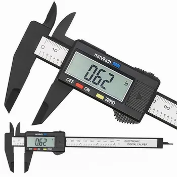 150 мм 6-дюймовый ЖК-цифровой Электронный пластиковый штангенциркуль с нониусом, автоматическое включение и выключение 0,1 мм микрометра, измерительный инструмент