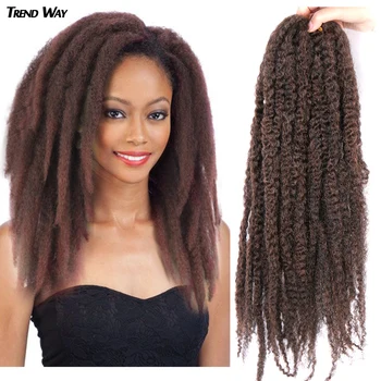 18-дюймовые синтетические афро-слоеные волосы Marley Braids, Длинные, связанные крючком, кудрявые, вьющиеся волосы, наращивание волос Wonder Lady, Светлые, серо-красные, летние