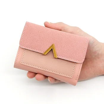 2023 Новый женский кошелек, короткий Маленький кошелек из искусственной кожи для монет, сумка для денег, футляр для карт, женский кошелек на застежке