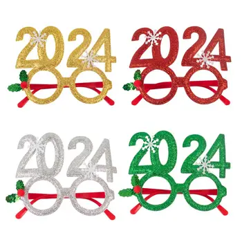 2024 Новогодняя Оправа Для Очков Реквизит для Фотосессии Рождество для Взрослых Подарок детям Забавные Рождественские Украшения Новогодние Рождественские Принадлежности Noel Navidad