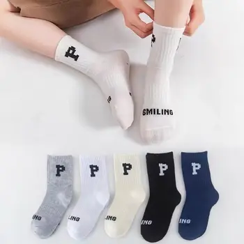 5 пар /лот, корейская версия тонких дышащих носков для студентов и детей весной и летом, детские носки-тюбики для малышей