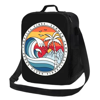 California Beach Surfing Термоизолированная сумка для ланча Summer Surfer Lunch Container для хранения бенто для пикника на открытом воздухе