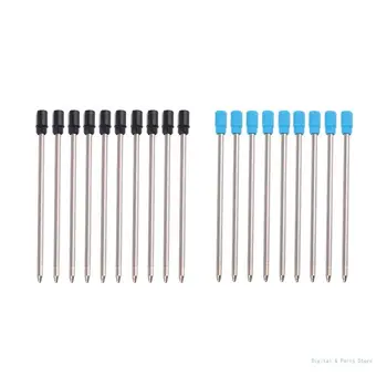 M17F 10шт Замена заправок для шариковых ручек 1,0 мм Синий Черный Цвет Школьный Офис