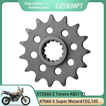 OZOEMPT Передняя звездочка мотоцикла 520-15 T Применяется к XT660 X Super Motard1D2, 10S 04-15 XTZ660 Z Tenere ABS11D 11-15