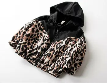 PUDCOCO/ Детская куртка для маленьких девочек, пальто с капюшоном в стиле пэчворк с леопардовым принтом, осенняя верхняя одежда от 1 до 7 лет, оптовая продажа