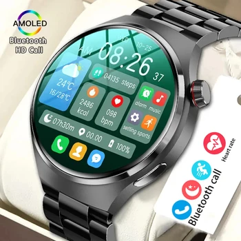 Relojes Новые смарт-часы watch4 для мужчин с AMOLED экраном высокой четкости, спортивные часы для фитнеса, Bluetooth-вызов, NFC, умные часы 2024