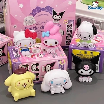 Sanrio Kawaii Change Face Blind Box Cinnamoroll Pochacco My Melody Hello Kitty Куроми Помпон Пурин Аниме Модель Фигурка