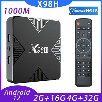 TV BOX X98H 4 ГБ 32 ГБ Smart TV BOX 2,4 Г 5 Г Android 12,0 Двойной Wifi6 BT USB 3D 6 К OTA Android Медиаплеер Телеприставка 2G16G