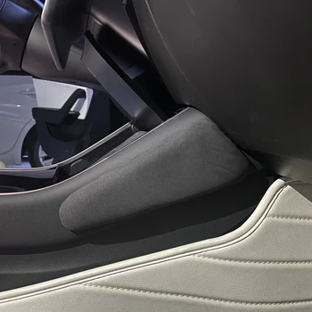 Автомобильный наколенник, подушка для поддержки колена на центральной консоли, Кожаные Аксессуары для Tesla Model 3 /Y, подушка с эффектом памяти, пена