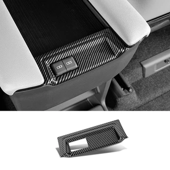 автомобильный подлокотник из углеродного волокна, задний USB-порт, панель, планки, украшения для toyota sienna xl40 2020 2021 2022 2023, аксессуары для авто
