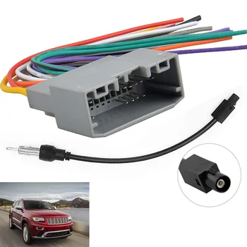 Автомобильный стерео Радио кабель-адаптер Жгут проводов и антенна для Jeep для Dodge Жгут проводов антенны Внешние детали автомобиля