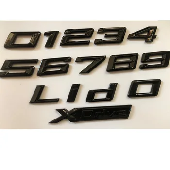Блестящие Глянцевые Черные буквы на багажнике Эмблемы номеров Замена символов для BMW 1 2 3 4 5 6 7 8 серии xDrive