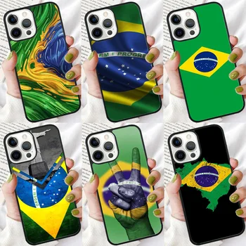 Бразилия Бразильский Флаг Чехол Для Телефона iphone SE2020 15 14 6 7 8 plus XR XS 11 12 13 Pro max Мягкий Бампер Shell Cover coque