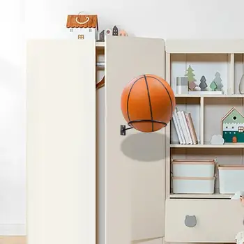Держатель спортивного мяча Гаражный органайзер Диаметром 5,3 дюйма, черная прочная подставка для хранения мячей для шаров, волейбола, баскетбола, Футбола, Футбола