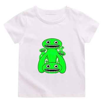 Детская футболка Garten of Banban Monster Jumbo Josh с коротким рукавом из 100% хлопка, Детские футболки Kawaii Для мальчиков и девочек, Повседневные Милые Футболки