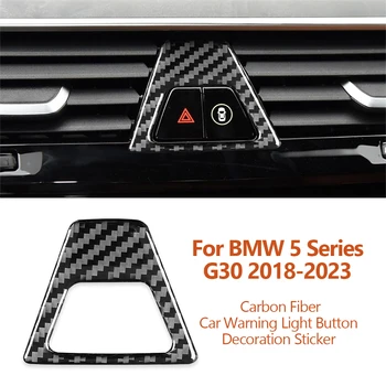 Для BMW 5 Серии G30 G38 528li 530li 540li 2018-2023 Кнопка Сигнальной Лампы Автомобиля Из Углеродного Волокна Декоративные Наклейки Auto Accessoriess