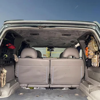Для Nissan Patrol Y61 Safari 1997-2016, 5-дверный универсал, Черное заднее окно багажника, грузовой стеллаж, полка для хранения Molle Panel Kit