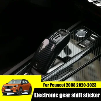 Для Peugeot 2008 2023 2022 2021 2020 Крышка рычага переключения передач наклейка с электронным переключением передач измененное оформление интерьера
