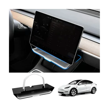 Для Tesla Модель Y / 3 2020-2023 Аксессуары - Ящик для хранения под экраном, поднос за экраном, Органайзер для центральной консоли