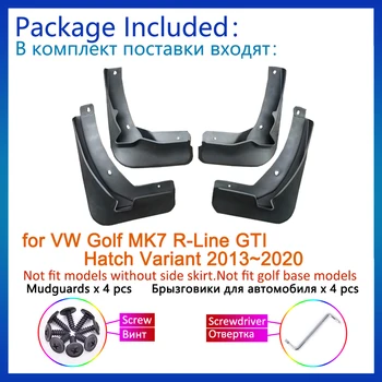 Для VW Golf MK7 R-Line GTI Хэтчбек Вариант 2013 ~ 2020 Фольксваген Брызговики Брызговики Брызговик Передние Колеса Аксессуары Для Крыльев