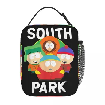 Забавные аксессуары из мультфильма Park South Gang, изолированная сумка для ланча для работы, контейнер для еды, портативный кулер, термальные ланч-боксы
