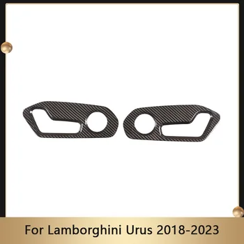 Интерьер автомобиля подходит для Lamborghini Urus 2018-2023 Черный из настоящего углеродного волокна Кнопки регулировки сиденья Переключатель панели декоративные наклейки
