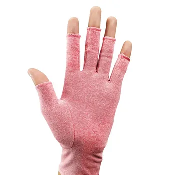 Компрессионные перчатки от артрита Облегчают симптомы артрита, легкая дышащая тепловая поддержка запястья на половину пальца