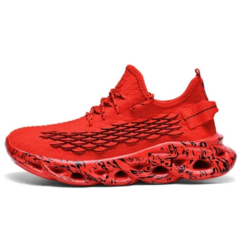 Красная мужская обувь 2024, новая мужская обувь для спорта и отдыха на платформе с закручивающейся подошвой, обувь ins tide, мужская обувь больших размеров.