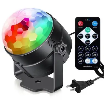 Лазерный музыкальный проектор 7 цветов 3 Вт LED Disco Light Сценический свет DJ Sound Control Effect Light Украшение Рождественской вечеринки Сценический свет