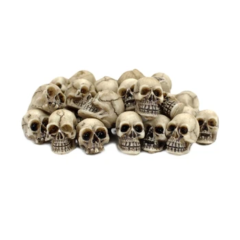Набор мини-черепов 40 маленьких моделей черепов для террариумов, сада и диорам, привлекающих внимание украшений для вечеринки в честь Хэллоуина