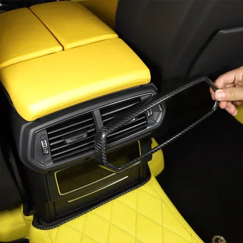 Настоящее углеродное волокно для Lamborghini URUS 2018-2021 Наклейка на рамку розетки кондиционера заднего сиденья автомобиля, наклейка на крышку, автомобильные Аксессуары