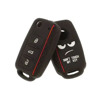 Новый защитный чехол для автомобильных ключей Auto Shell, силиконовый чехол с 3 кнопками дистанционного управления для VW Golf Polo|Skoda Fabia Octavia