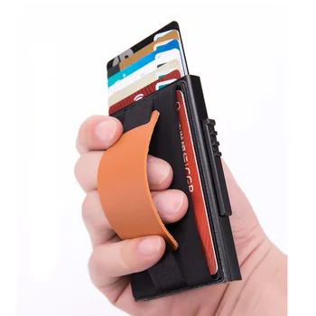 Новый мини-кошелек с RFID-блокировкой, деловые алюминиевые держатели кредитных карт ID для мужчин и женщин, Портмоне Porte Carte, мужские кошельки