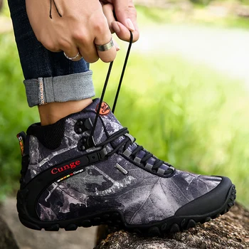 Обувь для альпинизма, мужские водонепроницаемые нескользящие камуфляжные военные кроссовки, мужские походные ботинки Outdoor, ботильоны для пустыни