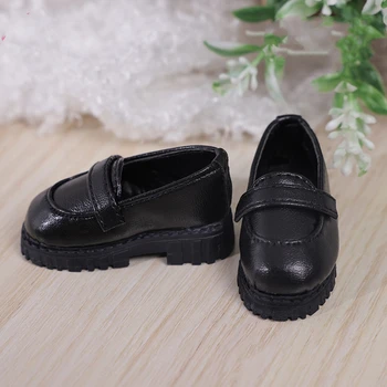 Обувь для кукол BJD, подходящая для 1/4 размера, повседневная универсальная черная кожаная обувь для кукол BJD, аксессуары для кукол 1/4 размера