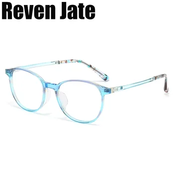 Оправа для оптических очков Reven Jate 1110 из ацетата, женские Ретро Винтажные Круглые очки, Очки по рецепту, Очки для близорукости