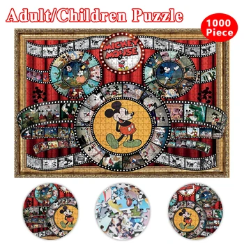Пазлы с Микки Маусом для взрослых 1000 штук Disney Paper Jigsaw Puzzles Обучающая Игра-головоломка 