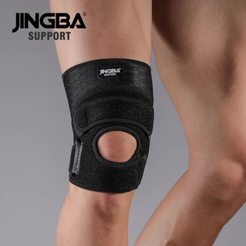 ПОДДЕРЖКА JINGBA, Регулируемые наколенники для фитнеса, Спортивный волейбольный наколенник, Поддерживающий пояс, Защита колена для бега, Баскетбольная наколенница.