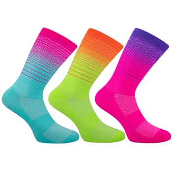 Профессиональные велосипедные носки 2023, Мужские и женские велосипедные спортивные носки, дышащие дорожные велосипедные носки, гоночные носки на открытом воздухе, 4 цвета