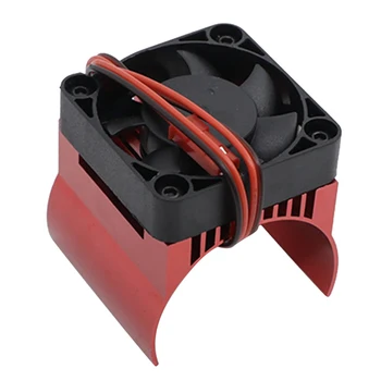 Радиатор Вентилятора Охлаждения двигателя 42 мм для Радиоуправляемого автомобиля Traxxas 1/10 E-Maxx E-Revo Summit Arrma 1/8 Kraton Talion Typhon, Красный