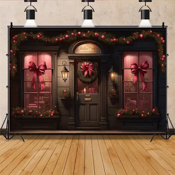 Рождественские фоны для фотосъемки в помещении в ШУОЖИКЕ, гостиная, ресторан, внешняя стена, фоновый реквизит для фотостудии QS-531
