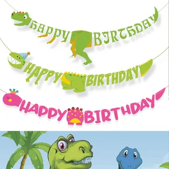 С Днем Рождения, Баннеры с динозаврами, воздушные шары, Топпер для торта с динозаврами, детский душ, сафари в джунглях, подарки для вечеринки в честь Дня рождения динозавров