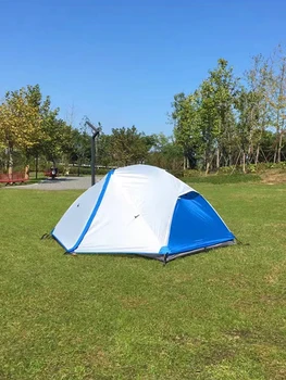 Сверхлегкая палатка, купольные палатки на 2 персоны, алюминиевые шесты, палатка для пеших прогулок, включая место для ног, легкая компактная палатка для велосипедных прогулок