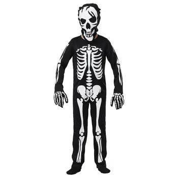 Светящийся в темноте комбинезон со скелетом, Дышащая светящаяся одежда для вечеринки на Хэллоуин, Многофункциональный Универсальный комбинезон Унисекс со скелетом